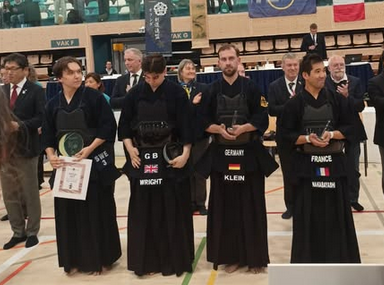 
PLatz bei der Kendo-Europameisterschaft für Luca Klein in Leiden / Niederlanden

