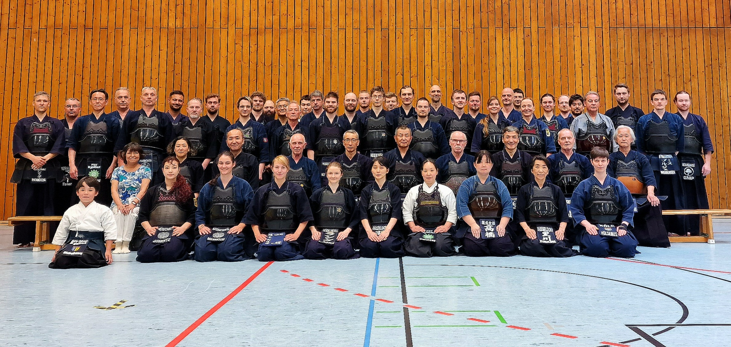 Steinbach mit Kurita-Sensei 8. Dan Hanshi & Endo-Sensei 8. Dan Kyoshi